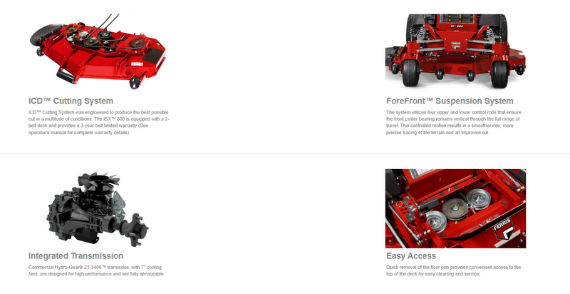 Ferris ISX™ 800 26 gross hp** Kawasaki FT730V EFI ETC w/ 60" Deck & Sus. Seat (5902074)
